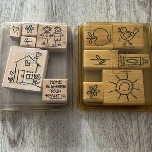Stampin' Up! Retired sets Heart & Home and Crayon Cuties